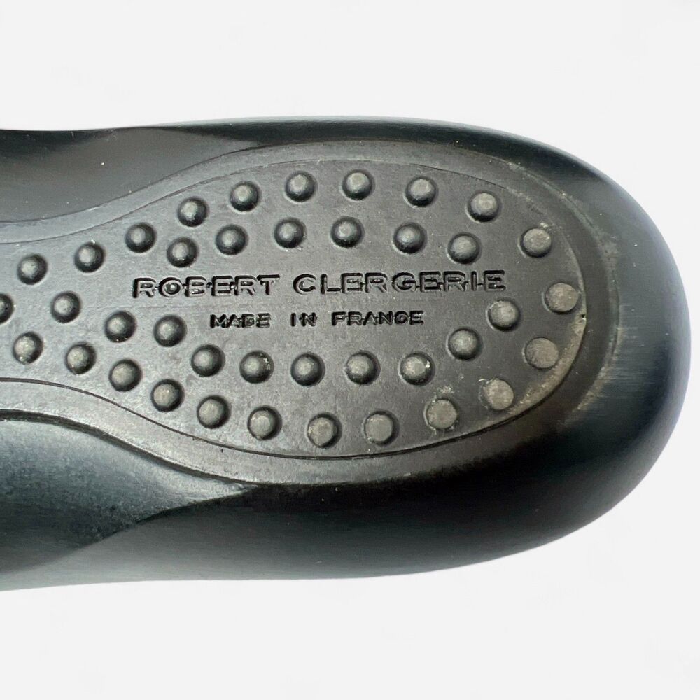 Robert Clergerie Black Leather Slip-On Shoes with Sculptural Design, Pristi, 9.5 - Picture 7 of 7